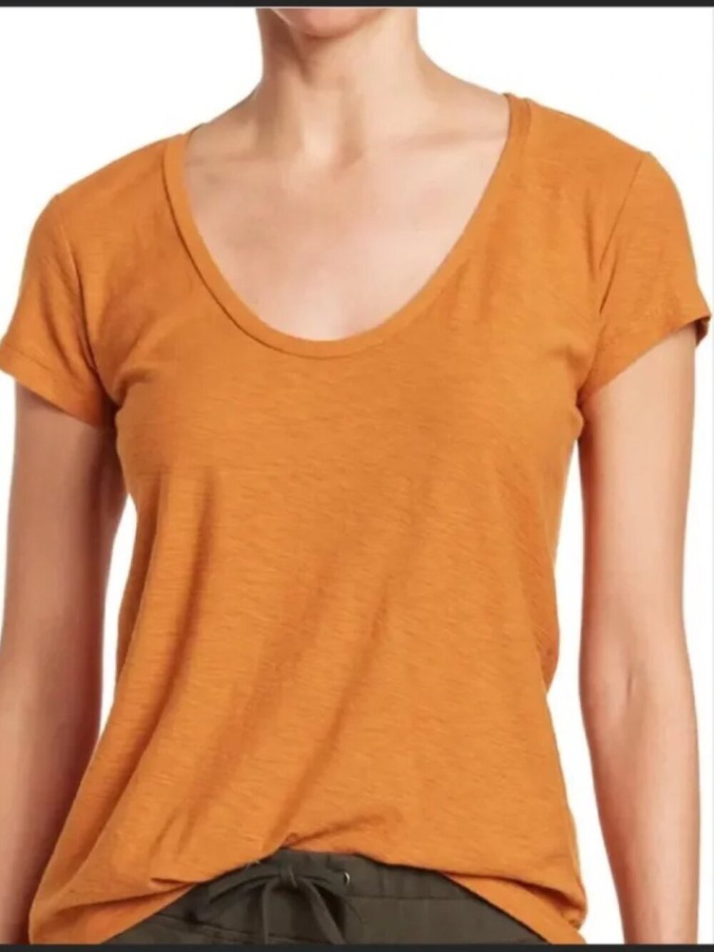 New James Perse Deep V-Neck Short Sleeve T-Shirt/Tee Size 3/Large NWT